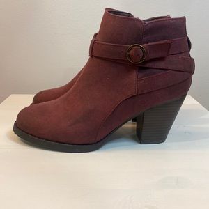 Burgundy Ankle Boots Like New!